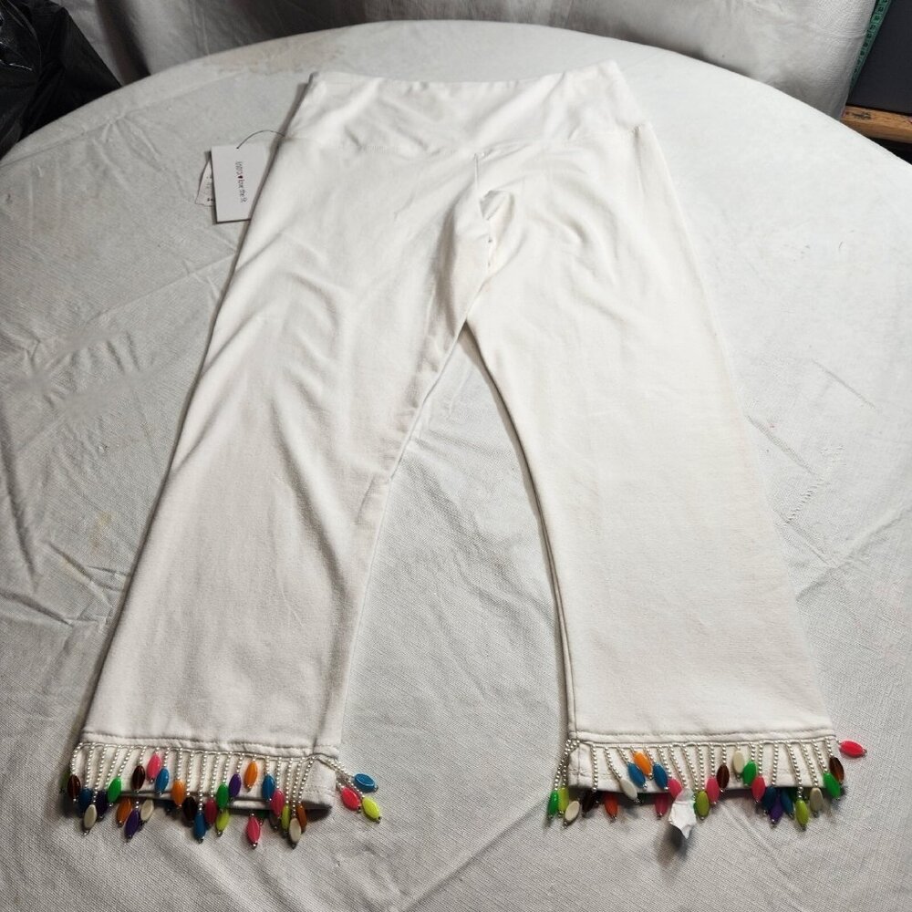 Intro Love The Fit Womens Size S P Capri Leggings  White pull on Stretch --19 - Picture 3 of 9